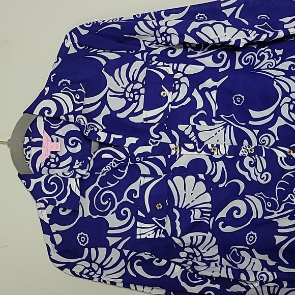 Lilly Pulitzer pullover shirt dress Sz XS Seahorse Beachy Vacation Resort - Picture 2 of 9